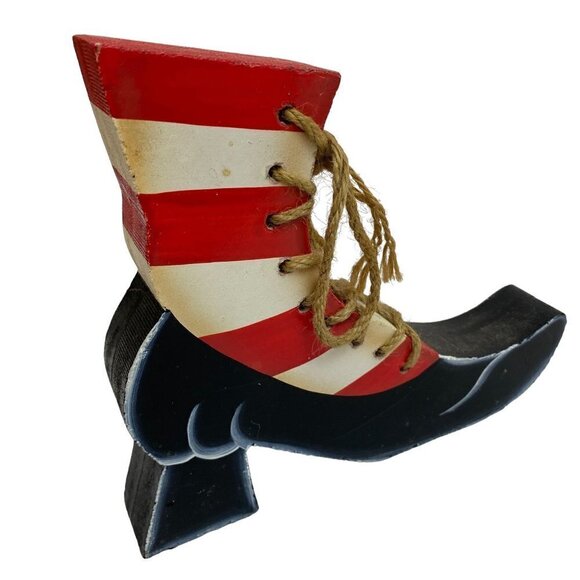 Halloween Witch's Shoe 7.5" High Wood Decor - Picture 4 of 10